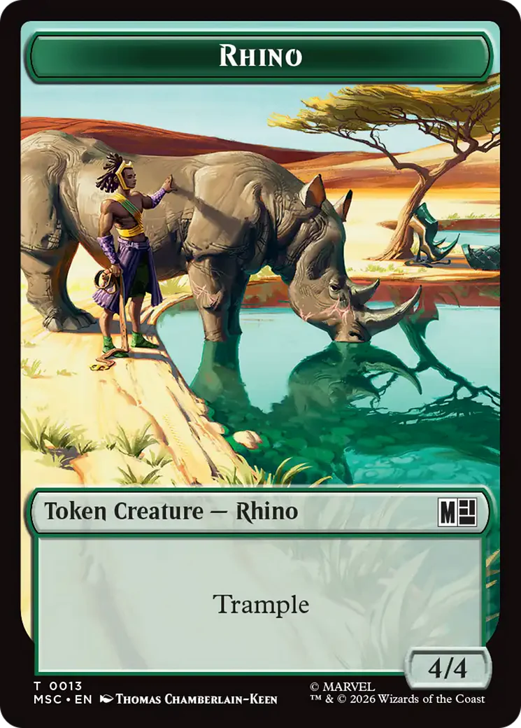 Bird // Rhino Double-Sided Token [Marvel Super Heroes Commander Tokens] - Image 2