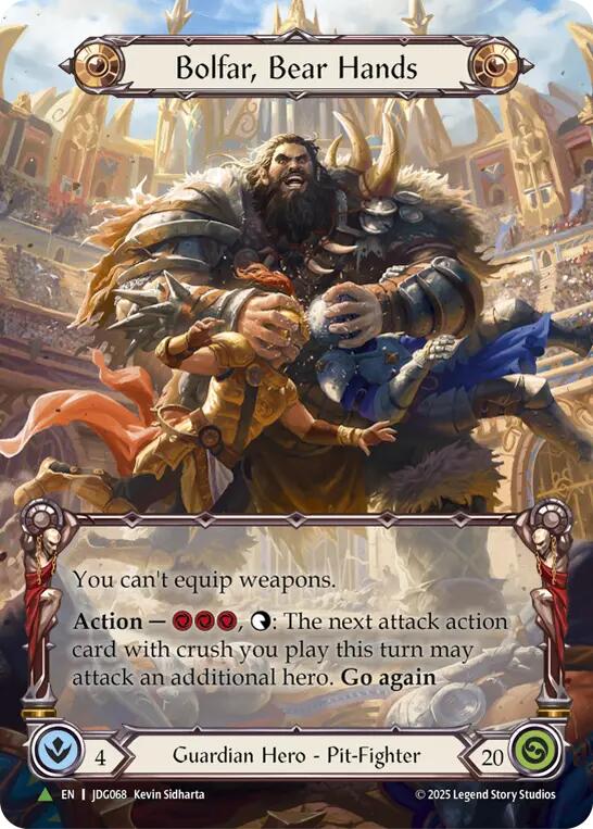 Bolfar, Bear Hands (Marvel) [JDG068] (Promo)  Cold Foil - Image 2