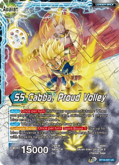 Cabba // SS Cabba, Proud Volley (BT15-031) [Saiyan Showdown] - Image 2