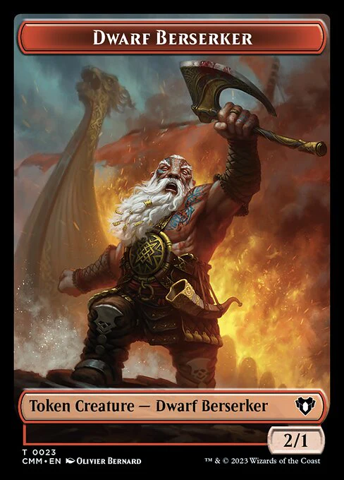 Eldrazi // Dwarf Berserker Double-Sided Token [Commander Masters Tokens] - Image 2