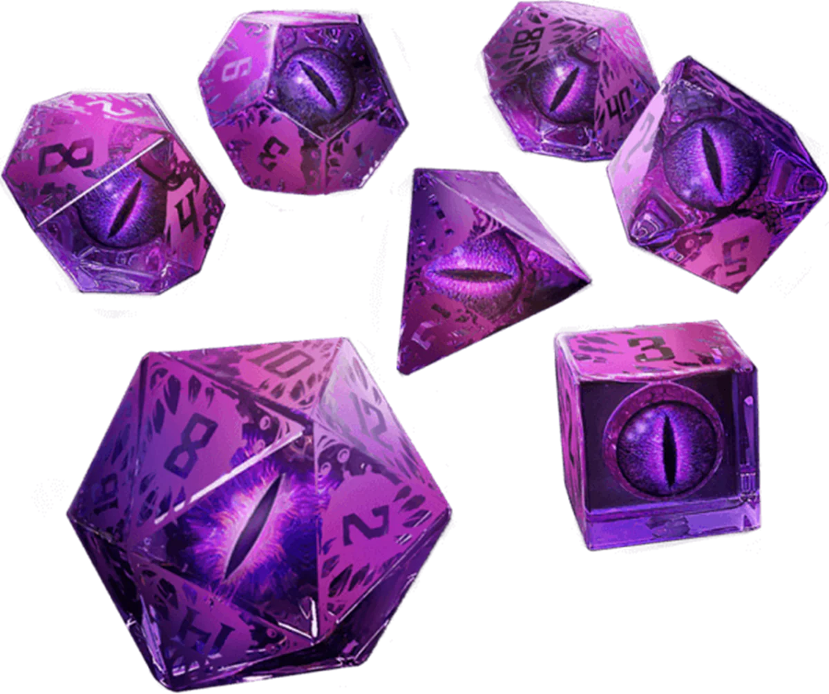 L'Arsene's Ledger of Treasures & Trinkets - Sharp Edged Mimic Dice Set