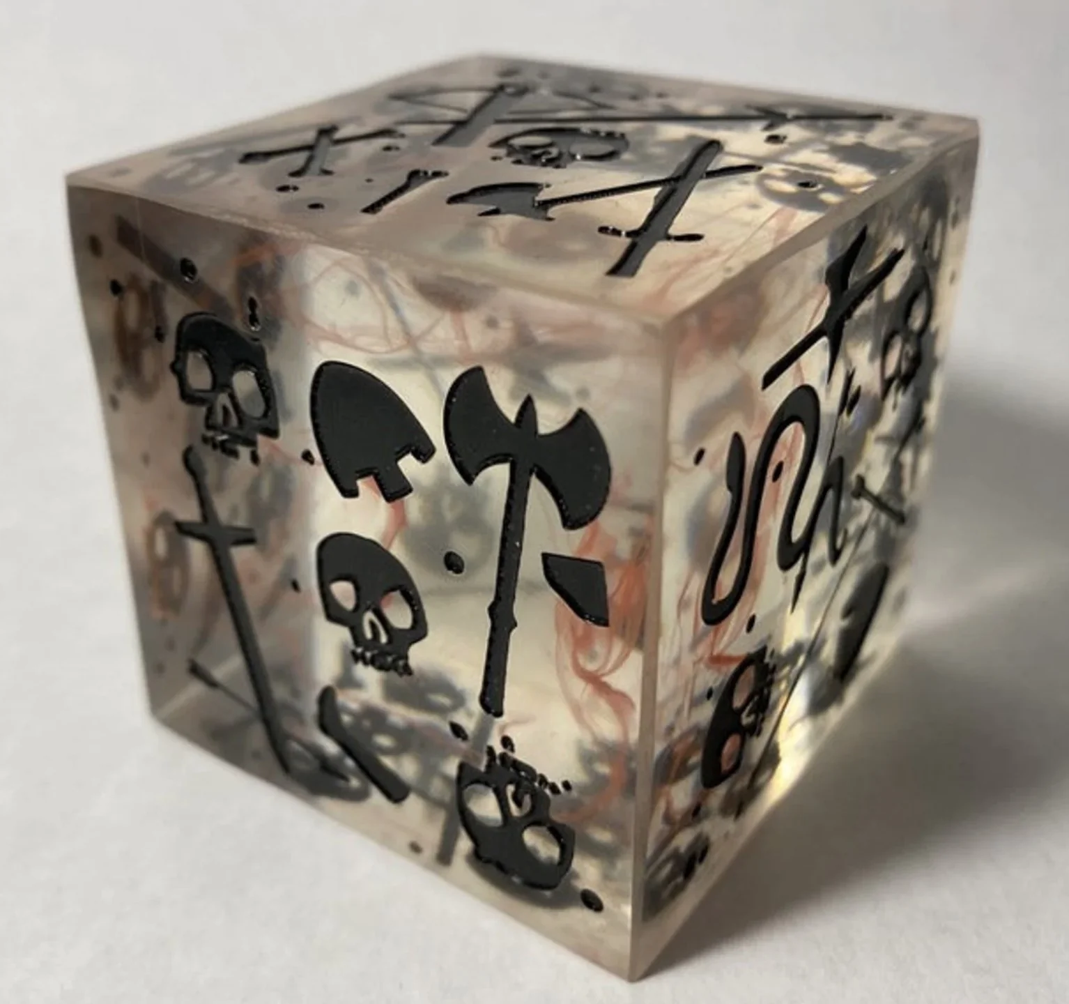 Massive Gelatinous Cube Mini/Die - Blood Filled Black