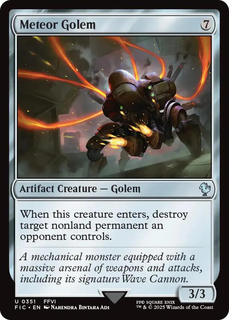 Meteor Golem (Surge Foil) [FINAL FANTASY Commander]