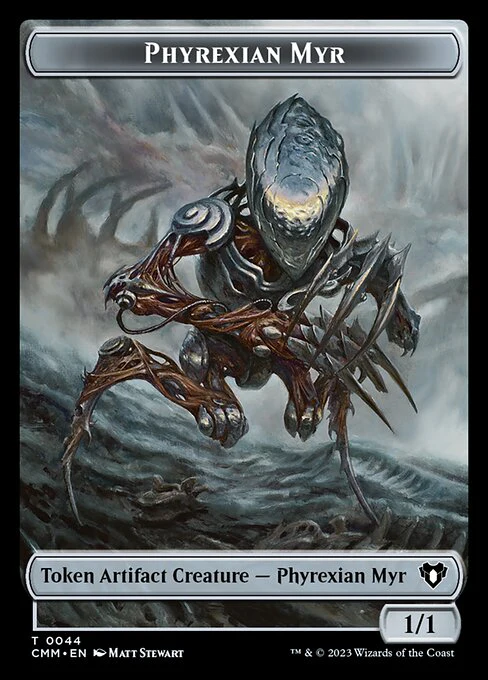 Servo // Phyrexian Myr Double-Sided Token [Commander Masters Tokens] - Image 2