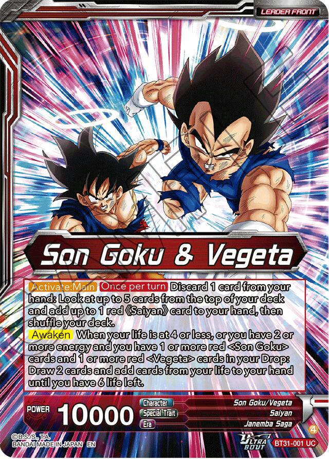 Son Goku & Vegeta // SS Gogeta, Situation Reversal Fusion (SLR) (BT31-001) [Impact Beyond Dimensions] - Image 2