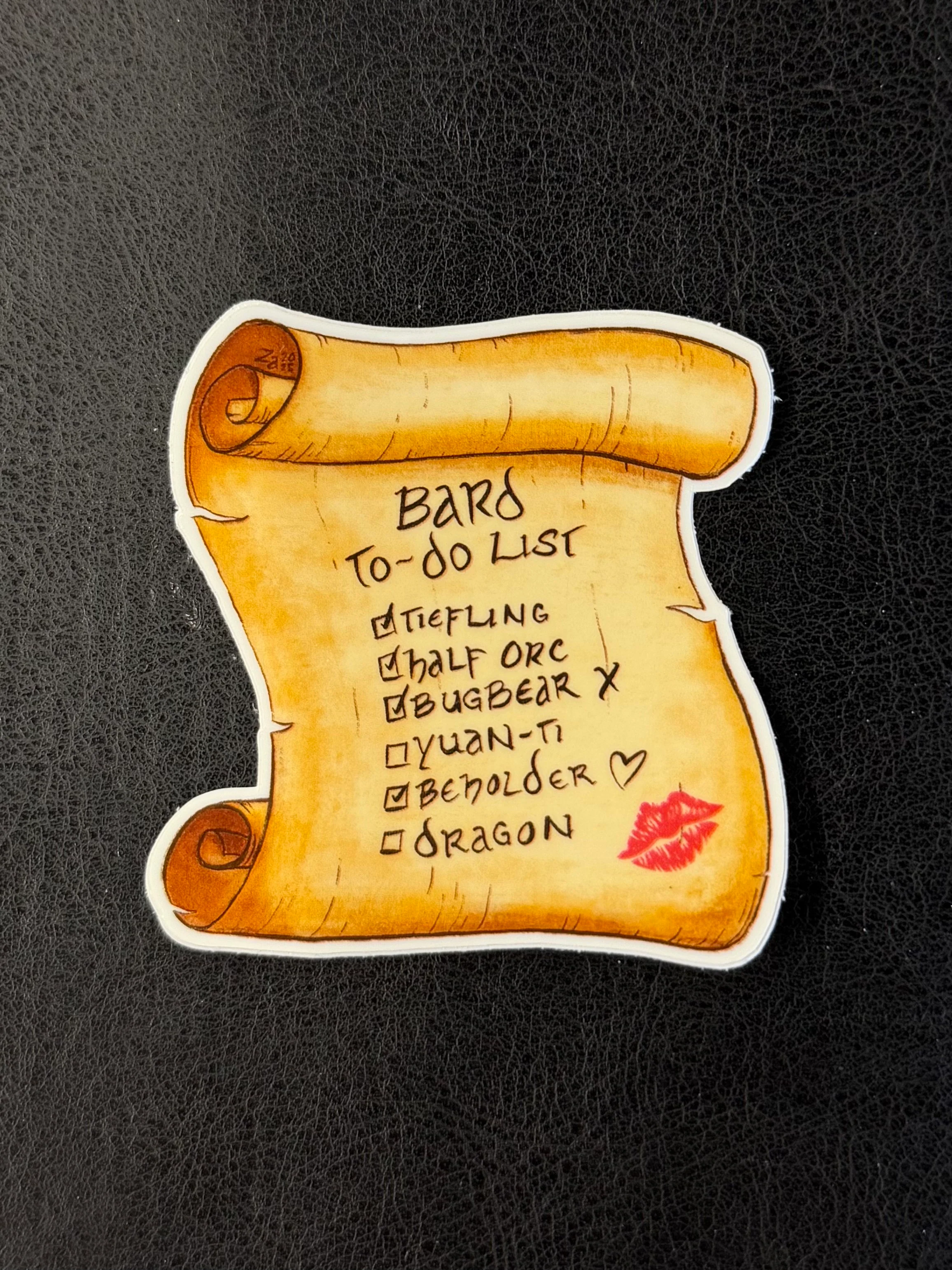 Sticker - Bard To-do List