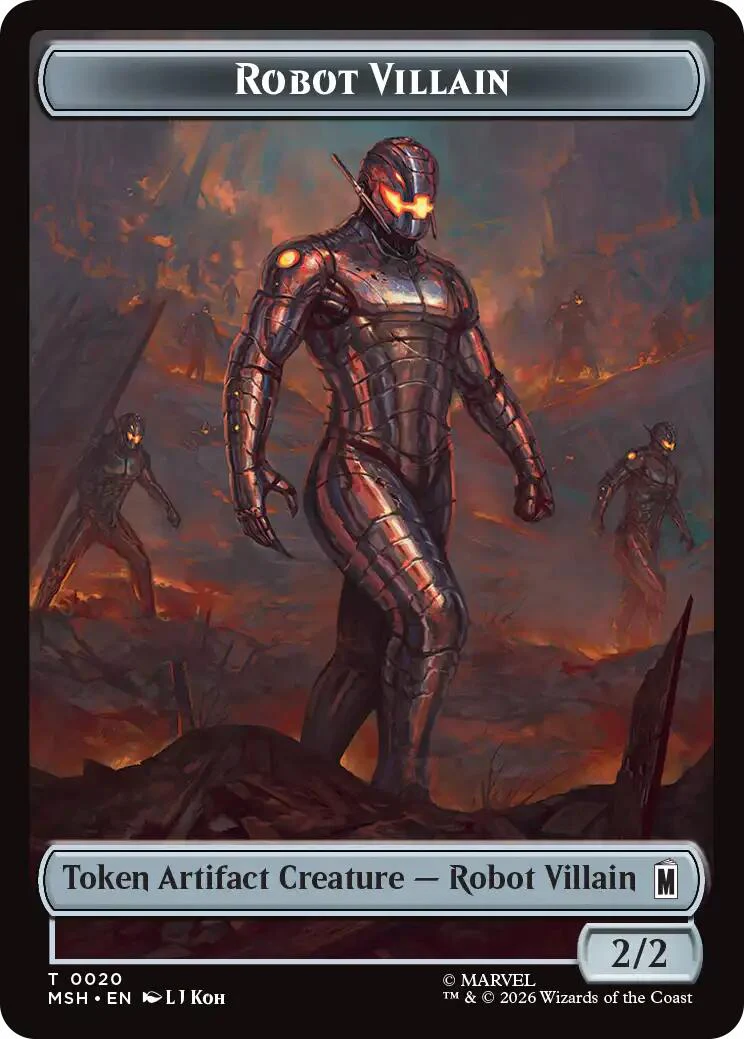 Villain // Robot Villain Double-Sided Token (009//020) [Marvel Super Heroes Tokens] - Image 2